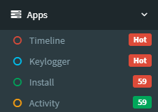 Relevant monitoring features of Apps