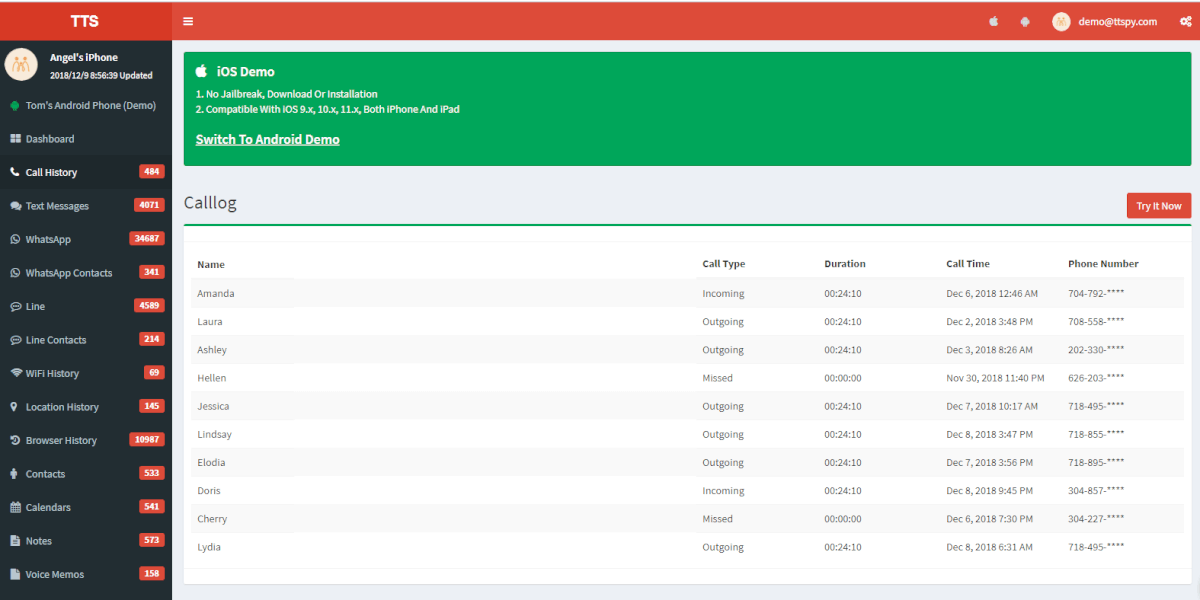 Verificar o Histórico de Chamadas de Alguém