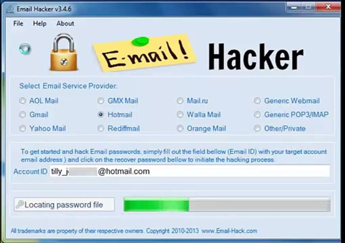 hacker di e-mail