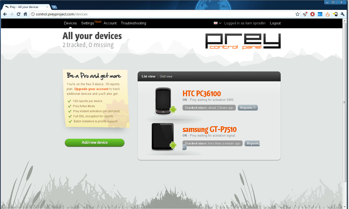 Prey Telefon-Tracker