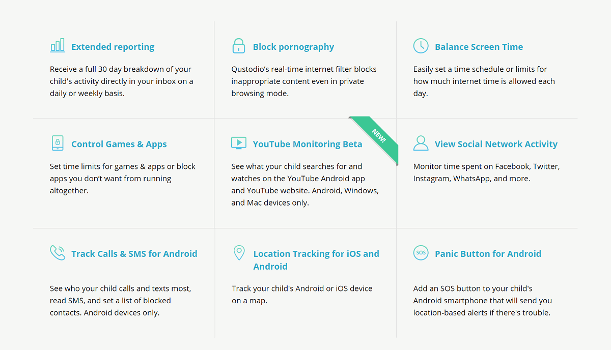 qustodio features